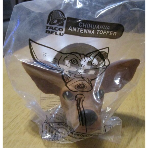 Taco Bell Chihuahua Antenna Topper New In Bag Vintage Y2K Hard to Find - Picture 3 of 8